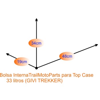 Bolsa Interna para Baús Laterais Givi TREKKER 33 litros 